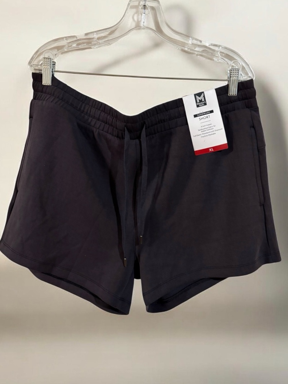 Women's Athletic Drawstring Shorts — Black